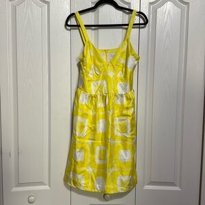 Banana Republic Yellow Silk Dress